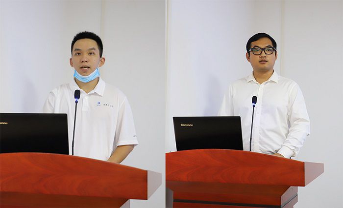 老员工代表讲话。李立云 摄4.JPG