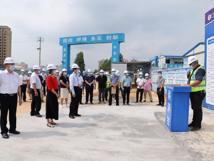 驻桂人大代表听取项目经理汇报。侯健杰 摄.jpg