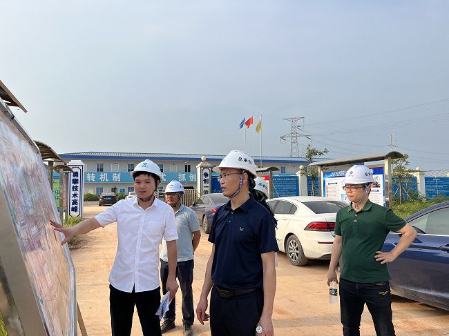 翟羽佳听取项目现场汇报。蒋佳伦摄（建图）.jpg